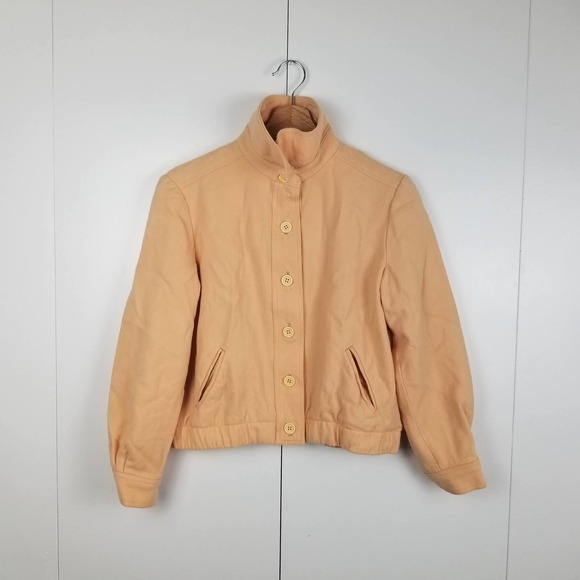 bill blass Jackets & Blazers - Vintage Bill Blass Blassport Wool Gold Button Up Jacket | 14